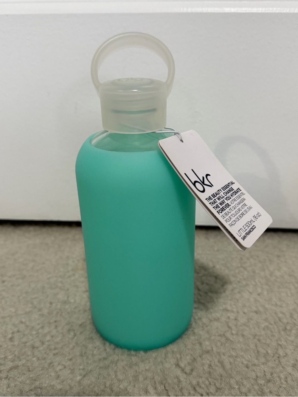 bkr Holiday Little 500ml (16oz) Glass Water Bottle